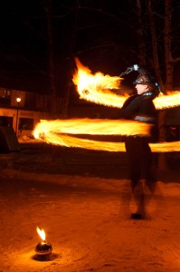 Winterval Fire Twirlers At LePage Park in Whitehorse, Yukon. Photos by Rick Massie / Yukon Sports Photographer